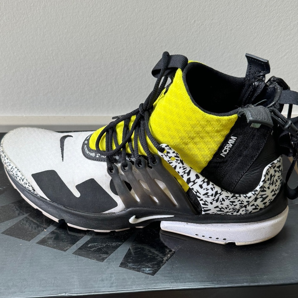 Nike Air Presto Mid x Acronym sneakers size 10  Dynamic Yellow 2018
